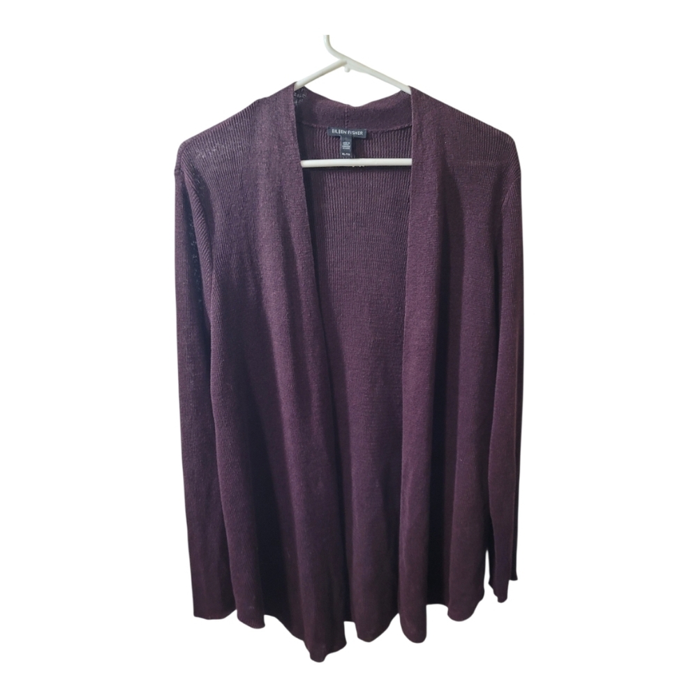 Eileen Fisher 100% Organic Linen Cardigan. Size XL /TG